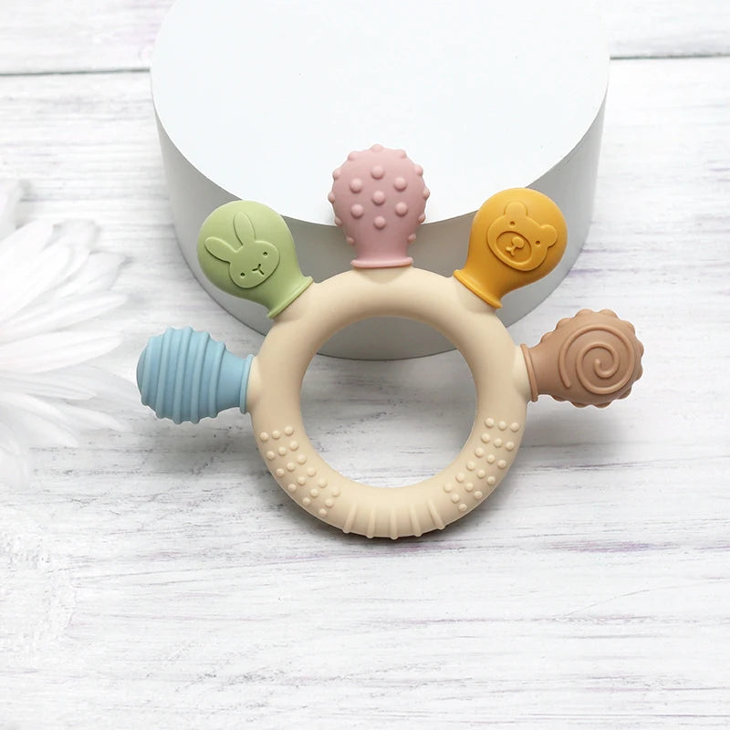 Silicone Baby Teether Ring – Safe for Teething Relief