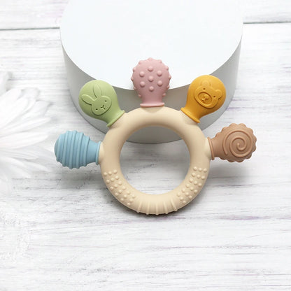 Silicone Baby Teether Ring – Safe for Teething Relief