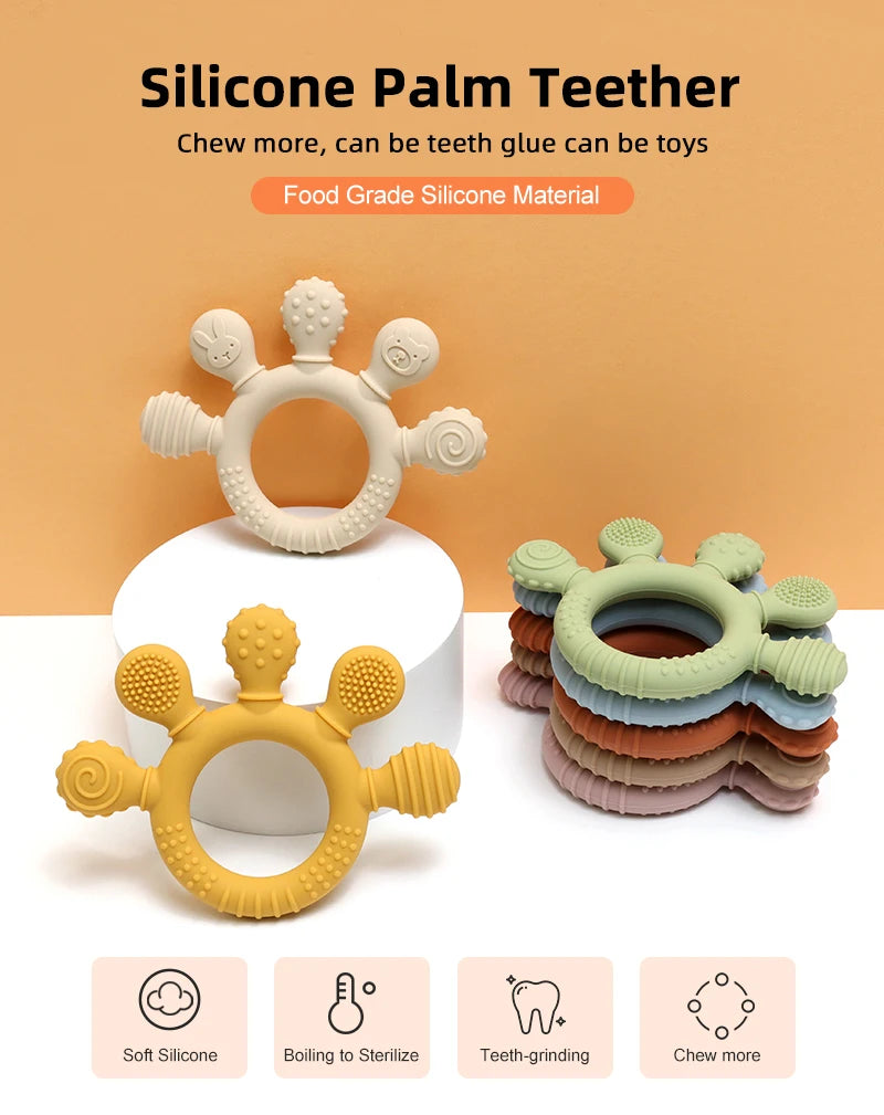 Silicone Baby Teether Ring – Safe for Teething Relief