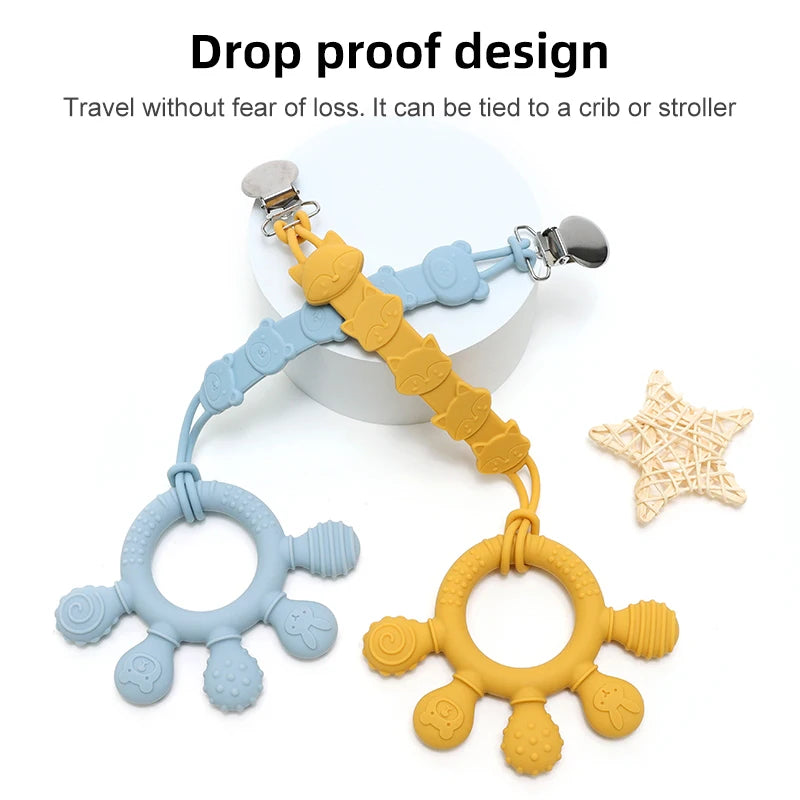 Silicone Baby Teether Ring – Safe for Teething Relief