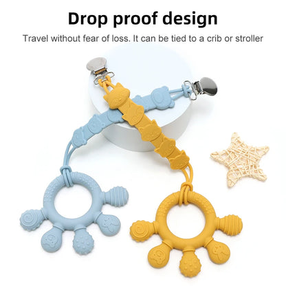 Silicone Baby Teether Ring – Safe for Teething Relief