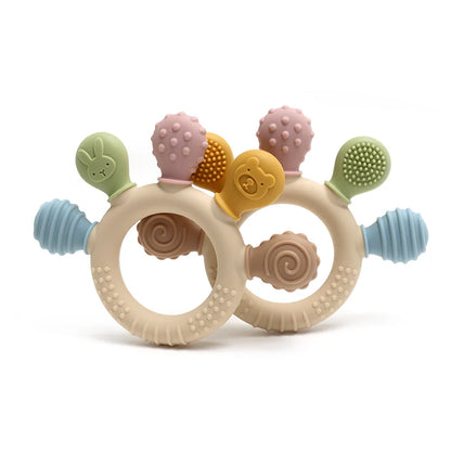 Silicone Baby Teether Ring – Safe for Teething Relief