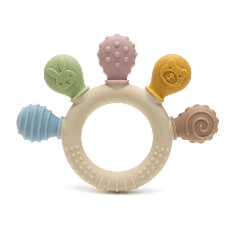 Silicone Baby Teether Ring – Safe for Teething Relief