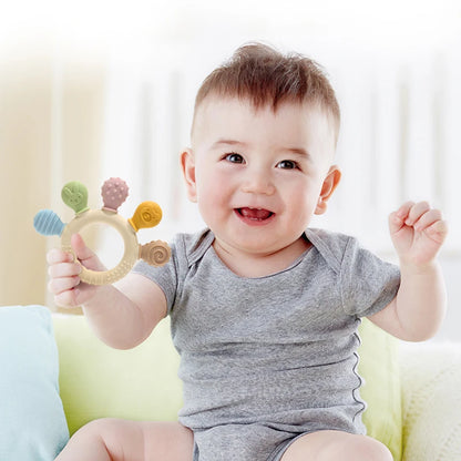 Silicone Baby Teether Ring – Safe for Teething Relief