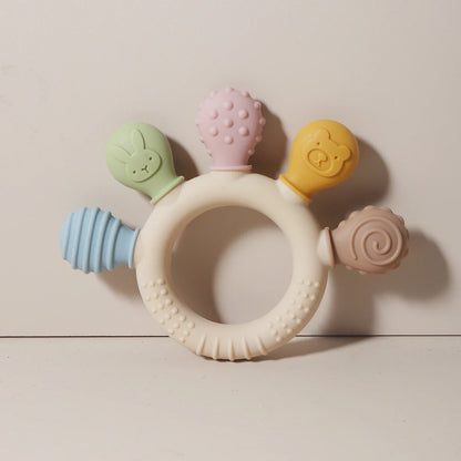 Silicone Baby Teether Ring – Safe for Teething Relief