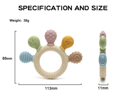 Silicone Baby Teether Ring – Safe for Teething Relief