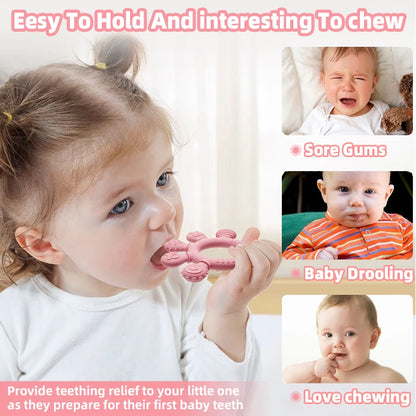 Silicone Baby Teether Ring – Safe for Teething Relief